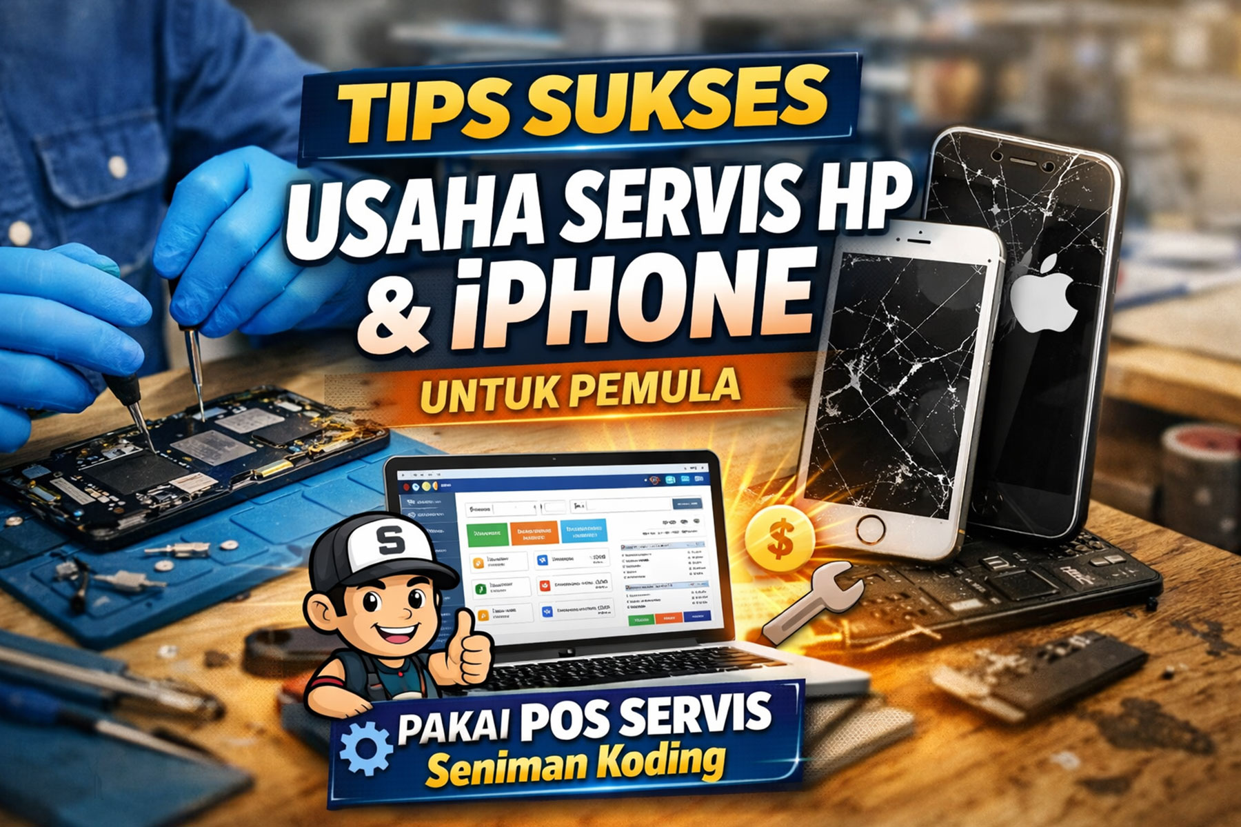 Tips Pemula Membuka Bisnis Jasa Repair HP dan iPhone agar Cepat Berkembang, tips buka usaha servis hp, tips buka usaha servis iphone, bisnis jasa repair hp pemula, cara membuka usaha servis hp, cara membuka usaha servis iphone, usaha servis hp modal kecil, usaha servis iphone menguntungkan, manajemen servis hp, software manajemen servis hp, aplikasi servis hp dan iphone, aplikasi manajemen servis iphone, software servis hp offline, software servis hp online, aplikasi servis hp sekali beli, pos servis hp terbaik, aplikasi kasir servis hp, software servis handphone, sistem pencatatan servis hp, aplikasi data servis hp, aplikasi riwayat servis pelanggan, software servis hp custom fitur, pos servis seniman koding, aplikasi servis hp seniman koding, manajemen toko servis hp profesional
, Seniman Koding Blog
