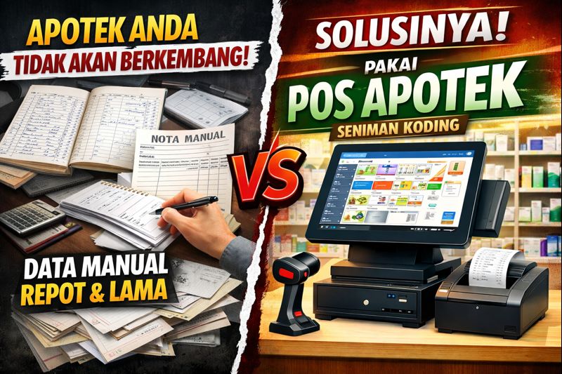 Apotek Masih Manual Tulis Tangan tidak Menggunakan Aplikasi Kasir Apotek ? Ini Penyebab Bisnis Stagnan, image blog Seniman Koding