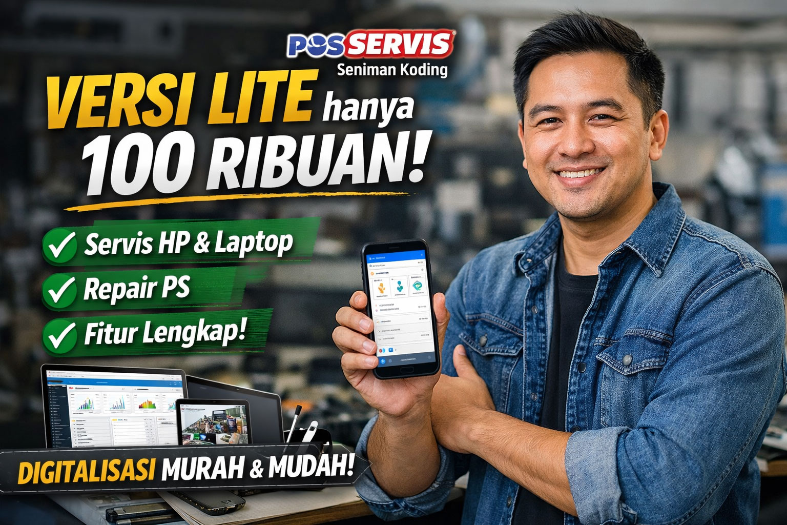 Aplikasi Manajemen Servis HP Komputer dan PS POS SERVIS Seniman Koding Hadir Versi Lite Solusi Digitalisasi Mulai 100 Ribuan, aplikasi manajemen servis hp, aplikasi servis komputer terbaik, aplikasi servis ps, software manajemen servis elektronik, aplikasi bengkel servis hp komputer, sistem manajemen reparasi gadget, aplikasi tracking servis pelanggan, software servis teknisi elektronik, aplikasi kasir servis hp, aplikasi manajemen servis ps4 ps5, aplikasi repair management system indonesia, aplikasi pencatatan servis elektronik, aplikasi manajemen teknisi servis, software administrasi servis hp komputer, aplikasi monitoring progres servis, aplikasi manajemen sparepart servis, aplikasi stok sparepart servis elektronik, aplikasi nota servis otomatis, aplikasi laporan servis elektronik, software servis all in one, aplikasi manajemen service center, aplikasi servis multi teknisi, aplikasi servis berbasis web, aplikasi servis hp komputer ps indonesia, sistem informasi servis elektronik, aplikasi pengelolaan pelanggan servis, aplikasi invoice servis elektronik, aplikasi servis dengan riwayat perbaikan, aplikasi servis profesional indonesia, software servis ringan dan lengkap
, Seniman Koding Blog